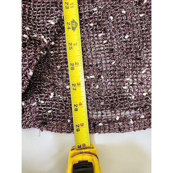 KEREN HART Tan-Open-weave, textured look w/Asymmetrical lower edge Cardigan-XL - Picture 14 of 14